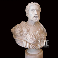 Statue en marbre de marbre sculpté à la main, sculpture pour homme, tête de buste, 6 pouces