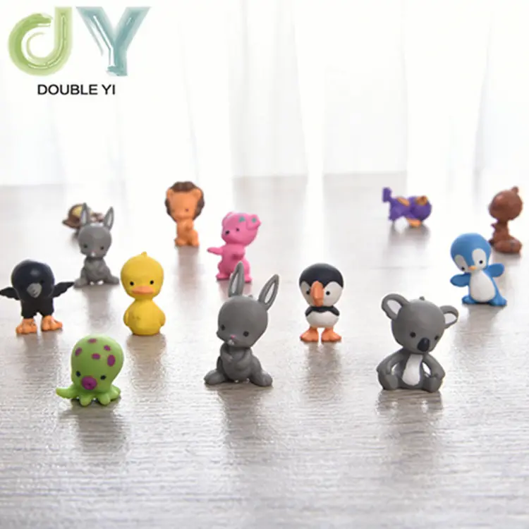 Ассорти Мини 3D ПВХ игрушечные животные пластиковые Мультяшные капсулы игрушечные аксессуары