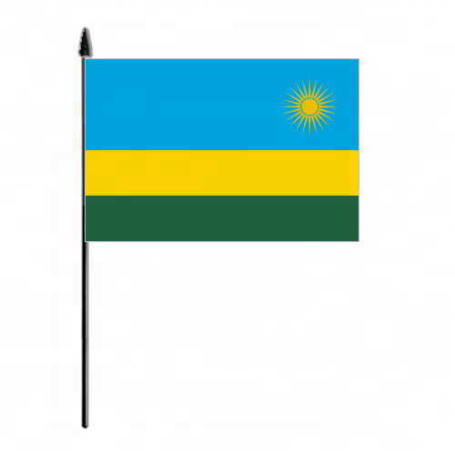 Drapeau Du Pays Rwanda Illustration Vectorielle | Vecteur Premium