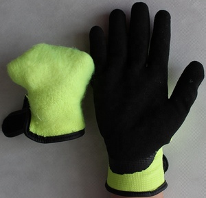 Suncend fabrika düşük fiyat akrilik terry liner sandy nitril kaplı soğuk dayanıklı iş eldivenleri - Product Image 4
