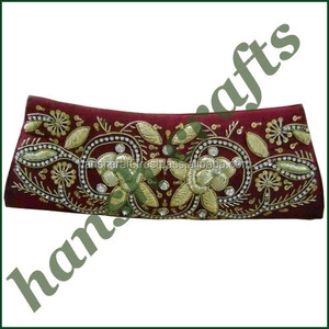 Indian Beaded Party Handbag Heavy <b>Work</b> Designer Clutch Ethnic Bridal Evening Bag Handmade Luxury Wedding Festive Purse for Women - Product Image 1