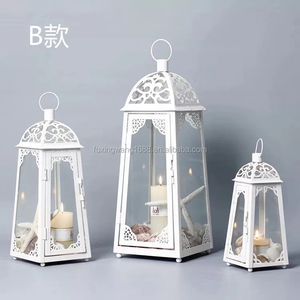 Vintage <strong>Candle</strong> <strong>Lantern</strong> with LED <strong>Candle</strong> - Tabletop <strong>Lanterns</strong> Decorative Outdoor <strong>Large</strong> - Outdoor Hanging <strong>Lantern</strong> Black - Product Image 2