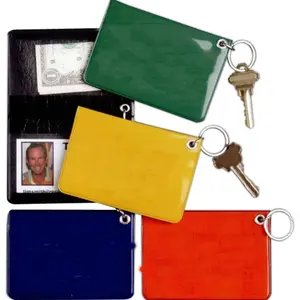 PVC Card Wallet Key Ring Custom Promotional Plastic Keychain Card Holder