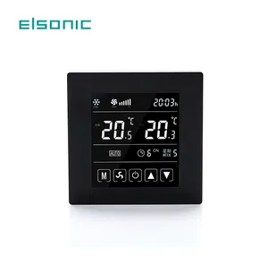 Thermostat digital tactile knx, écran lcd tactile chaud, programmable, 5 + 1, pour salle à écran lcd