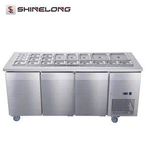 Commercial 3 Portes Pizza Refroidisseur <span class=keywords><strong>De</strong></span> Barre <span class=keywords><strong>De</strong></span> Salade Pré Table Station - Product Image 1