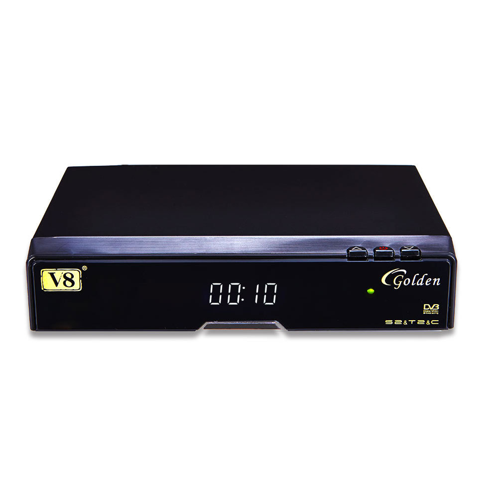 V8 de Oro DVB-S2 + T2 + C 3 en 1 Combo IPTV Youtube CCCam Receptor de Satélite Digital con el envío, DLNA, SAT2IP Set top box