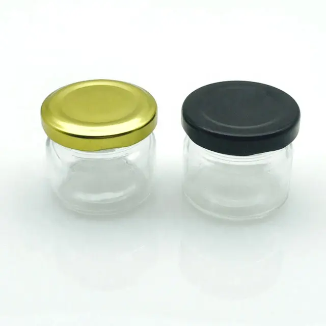 30ml 1oz clear mini airtight jam honey food container glass jar with lid