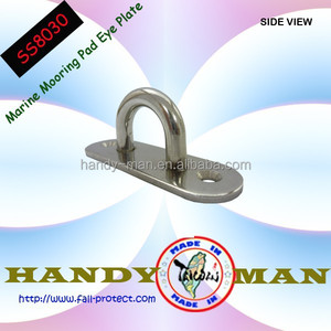 SS8030 Stainless Steel 304 Polished Oblong Pad Eye <b>Plate</b> - Product Image 1