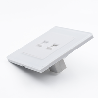 Smartdust Blanc Verre Trempé Double RJ11 Téléphone RJ45 LAN Prise Ordinateur