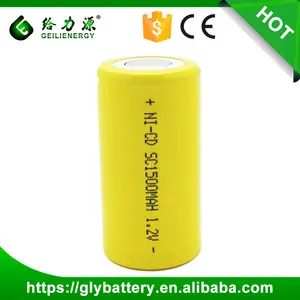 Ni CD recargable 1.2 V SC 1500 mAh batería