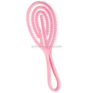 Hight Kwaliteit Kleurrijke Detangling Geventileerde Plastic Hair Brush Kapsalon Kam