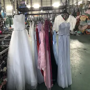 İtalya tarzı ikinci el toptan giyim kullanılan yaz pamuk elbise kadınlar için Afrika pazarı için