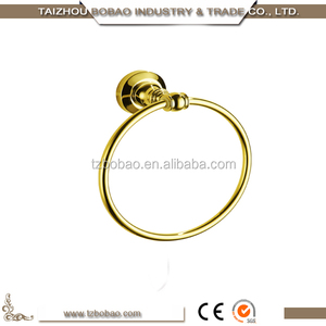 Extravagante De Cerámica Decorativa Brillante <span class=keywords><strong>Oro</strong></span> <span class=keywords><strong>Aros</strong></span> para Toallas de <span class=keywords><strong>Baño</strong></span> - Product Image 4
