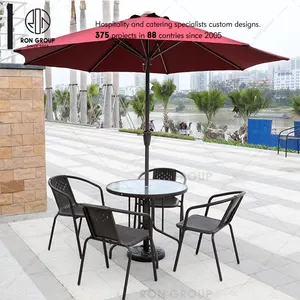 Oferta: Juego de Muebles de Exterior Impermeables para Patio, Piscina, Jardín, Restaurante, con Sombrilla y Sillas, Estilo Comercial para Hoteles - Product Image 1