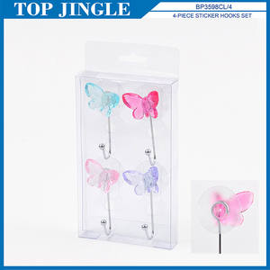 Useful 4pcs Animal Design <b>Hooks</b> Set With Removable Adhesive Sticker - Product Image 4