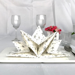 <span class=keywords><strong>Serviettes</strong></span> de table colorées jetables Santian Paper Star 3 plis <span class=keywords><strong>Serviettes</strong></span> de cocktail pré-pliées en paquet - Product Image 3