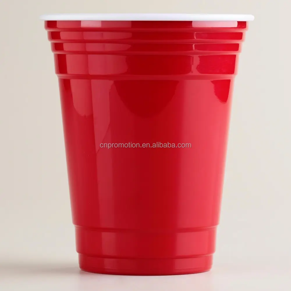 16OZ Hign Qualità A Basso Prezzo Riutilizzabile Rosso Del Partito di Plastica Cup Per Il Partito e-b Beer Pong Gioco