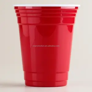 16OZ Hign Quality Low Price Reusable Red Plastic Party Cup For Party and Beer Pong Game