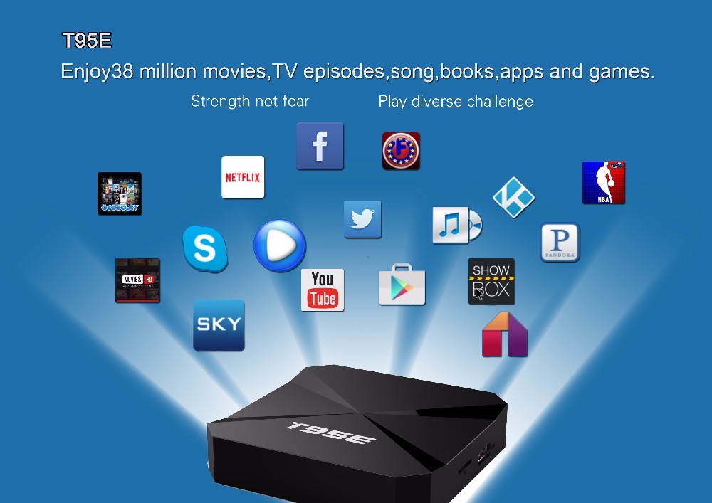 RK3229 T95E Android 5.1 TV Box Quad Core1GB/8 GB WIFI de $ Number Bits Jugador KD 4 K Mini PC Media jugador