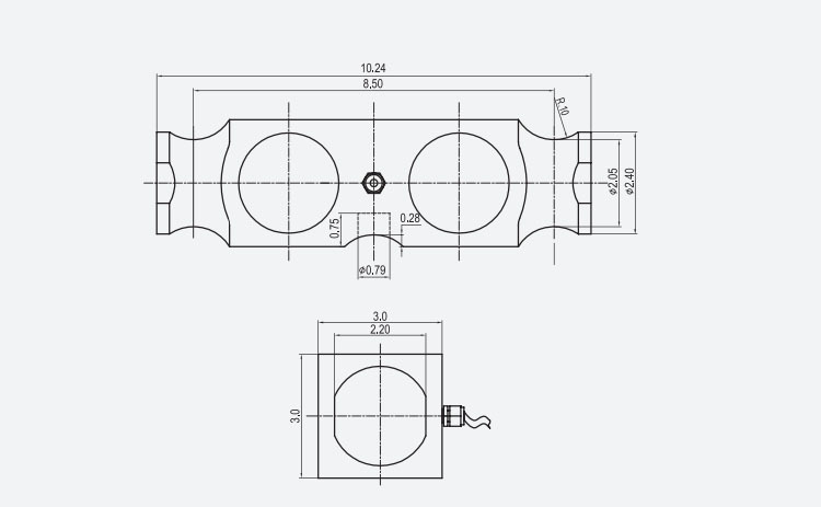 OIML Pont Industriel Type Double Ended Load Cell Cisaillement