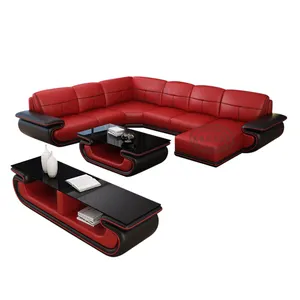 Moderne woonkamer sofa set voor thuis Hoge Kwaliteit Euro Design Lederen Sofa Voor Business