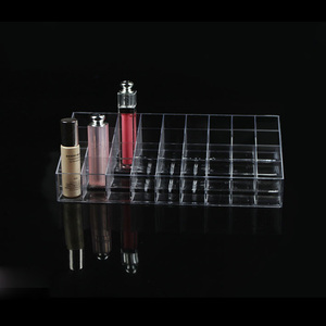 Clear <strong>Plastic</strong> 36/40 Slot Makeup Organizer Lipstick Storage Box Cosmetic Storage Lip Gloss Organizer Holder Lipstick Display <strong>Rack</strong> - Product Image 2
