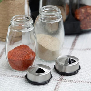 7pcs/set Glass Jars <strong>Rotating</strong> <strong>Spice</strong> <strong>Rack</strong>, Salt and Pepper Cruet, Seasoning Shelf Bottle Cooking Tools - Product Image 6