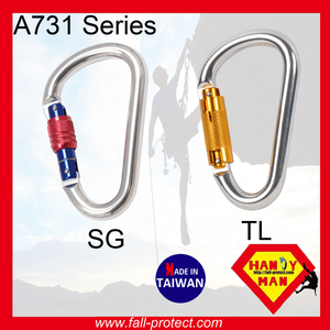 Mosquetón de Aluminio Tipo D con Cierre Giratorio de 25KN para Escalada de Montaña - Product Image 5