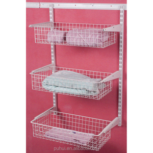 Haute qualité bricolage espace organisateur fil panier étagère réglable mural maison <span class=keywords><strong>support</strong></span> de stockage de l'usine - Product Image 1