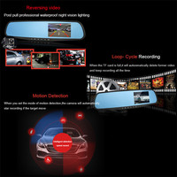 Enregistreur vidéo Full HD avant et arrière DVR Dash Camera Dash Cam DVR Mirror Dual Lens Rear View Camera Smart Home Products