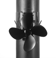 Intérieur Bois Cheminée Cheminée 4 Lames Ecofan Magnétique Combustion Poêle À Granulés Ventilateur Chauffage Domestique