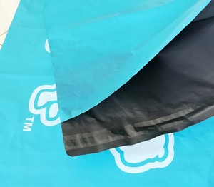 <span class=keywords><strong>38</strong></span>*52cm Personnalisé bleu postale express en plastique poly mailer livraison express sacs avec logo blanc imprimé - Product Image 4