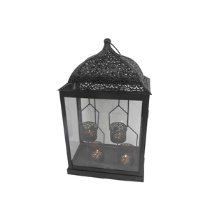 25*14,8 * H41cm <span class=keywords><strong>antiguo</strong></span> <span class=keywords><strong>Mini</strong></span> marroquí creativa Retro de vidrio de hierro casa decoración de arte gráfico vela linterna - Product Image 4