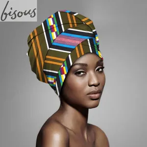 De moda tribal imprimir Ankara de Ankara pañuelos fácil elástico africanos seda diadema