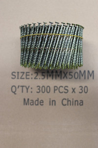 Clavos de acero-0.090''-0.099''(<span class=keywords><strong>2</strong></span>.3-<span class=keywords><strong>2</strong></span>.5mm) -(1 3/4''-3'', 45mm-75mm): 300pcs x 30 rolls/caja =9M/caja - Product Image 6
