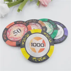 Rfid custom casino chips 1000 stks met systeem