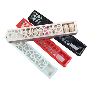 Wedding Favor Divided Recyclable Paperboard Folders Macaroon <strong>Sweets</strong> <strong>Packaging</strong> Boxes with Varnishing for Sugar and Food-Safe Use - Product Image 2