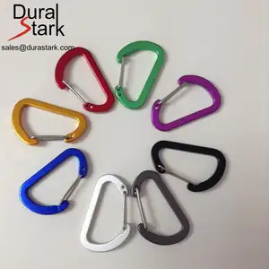 Carabiners de liga de alumínio, em hammoks, sobrevivência, chaveiro, grampo de carabina, equipamento de acampamento, fivelas de paracord