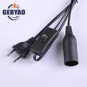 Ce Vde Lamphouder Plug Cord Set Met Inline Schakelaar Voor Tafel Bureaulamp