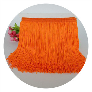 Più morbido 15cm di larghezza di 25cm di pizzo in poliestere con frangia nastro per cucire abito latino accessori fai da te frangia nappa - Product Image 2