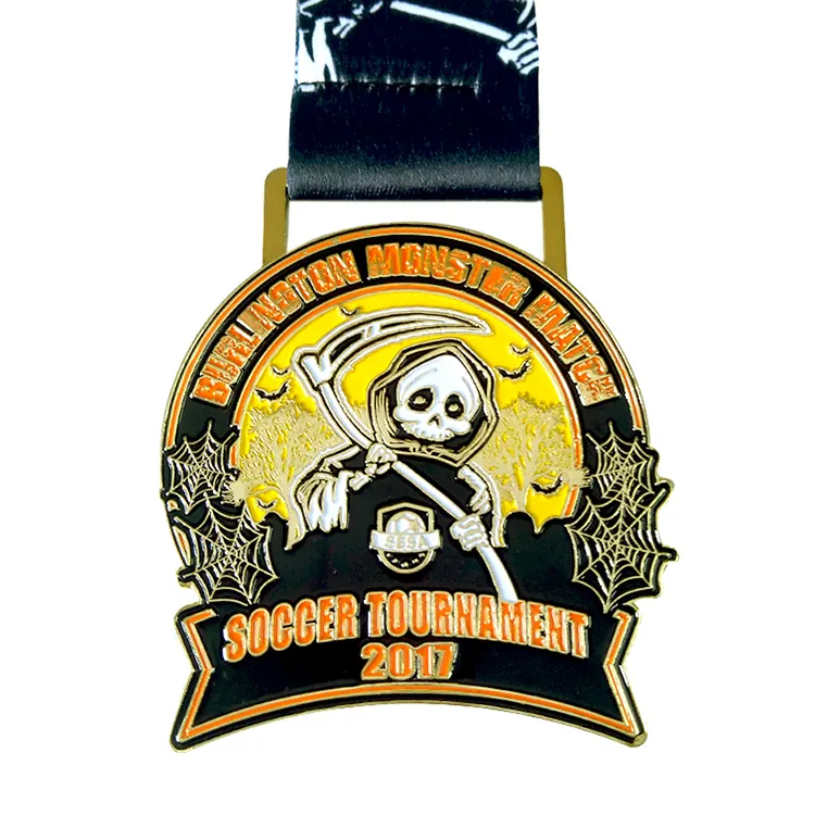 Customized Logos Halloween ribbon Commemorative medal