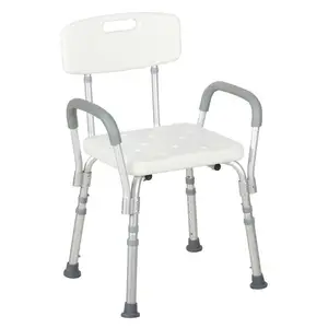 Höhen verstellbarer Dusch stuhl aus Aluminium für die Gesundheits versorgung älterer und behinderter Menschen