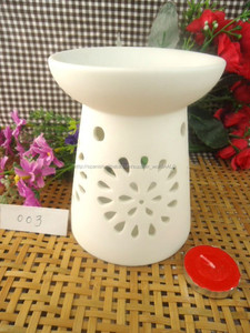 Blanco porcelana del acebo hecha a mano exquisita porcelana sostenedor de vela votiva - Product Image 4