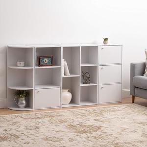 Hiện Đại Trắng <span class=keywords><strong>3</strong></span> Kệ Góc Tủ Sách Phòng Khách Đồ Nội Thất Cho Nhà Văn Phòng Gỗ Bảng Điều Chỉnh Lưu Trữ Cuốn Sách - Product Image 4