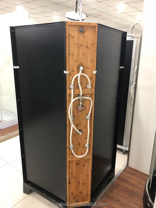 2018 nouveau design noir en verre <span class=keywords><strong>cabine</strong></span> de <span class=keywords><strong>douche</strong></span> avec bambou tapis - Product Image 6