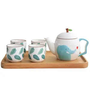 Keramik tee-set Tee-Set-BPA FREI, Phthalate Freies Spielen Spielzeug für Gross Motor, feine Fähigkeiten Entwicklung. Küche Spielzeug
