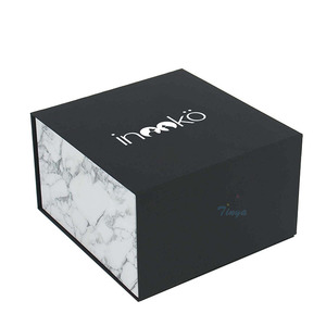 Nero foil stampa cappello personalizzato scatole con logo - Product Image 3
