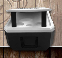 Glacière en plastique HS avec jeu de lancer de sacs de haricots Cornhole, glacière pour jouer à des jeux de lancer, glacière pour aliments