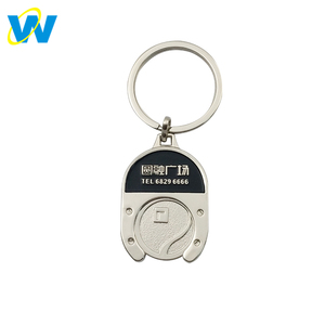 Precio de fábrica de la moneda de carro de compras en blanco del <span class=keywords><strong>coche</strong></span> de metal de la clave de la cadena - Product Image 3