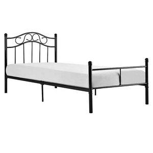 Rainhigh letto di metallo <span class=keywords><strong>90x200</strong></span> nero telaio del letto della gioventù letto Struttura In Metallo verniciato a Polvere telaio in acciaio - Product Image 2